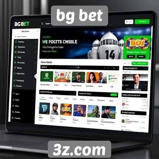 Interface do usuário do site bg bet avaliada